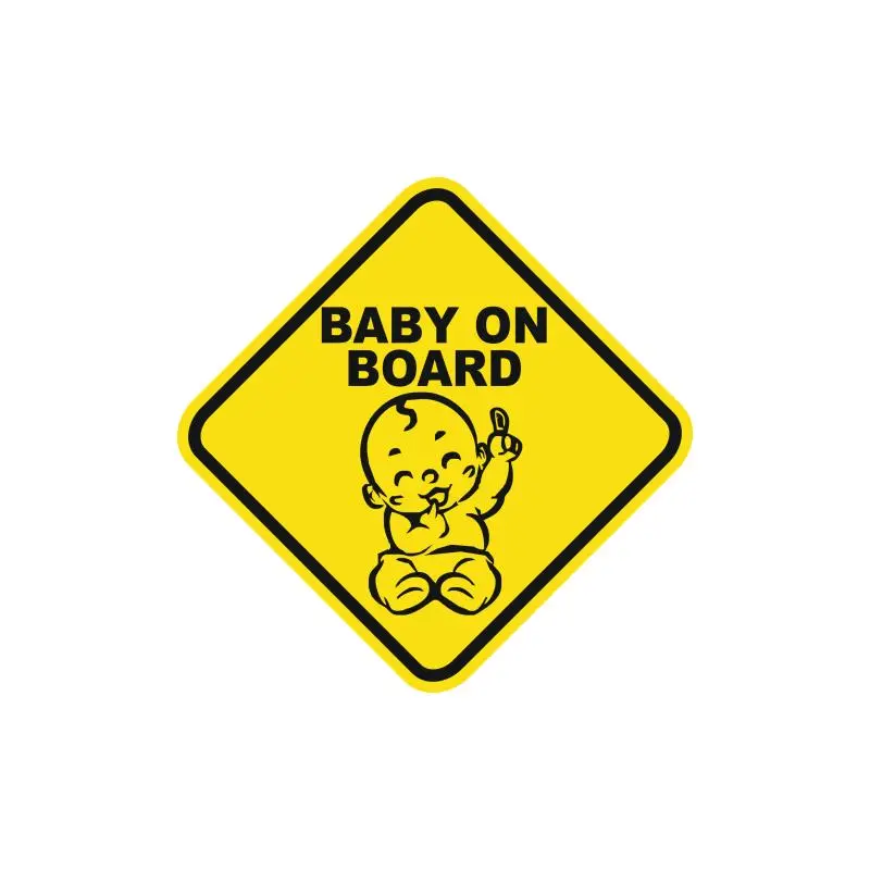Baby on board, autocolant, dimensiune 90x90 mm, model 029