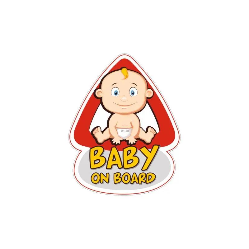 Baby on board, autocolant, dimensiune 90x90 mm, model 030v