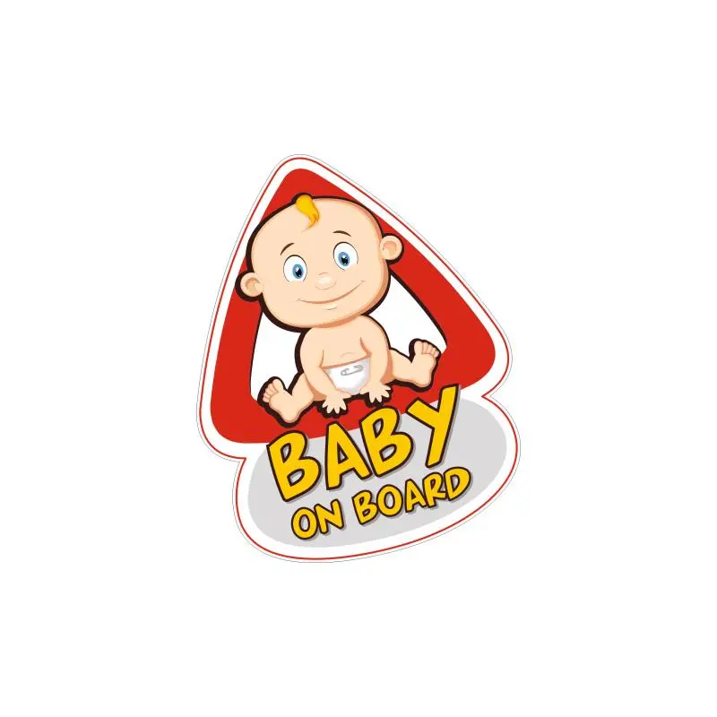 Baby on board, autocolant, dimensiune 90x90 mm, model 030v