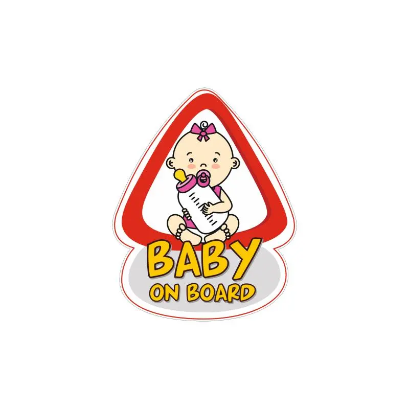 Baby on board, autocolant, dimensiune 90x90 mm, model 031