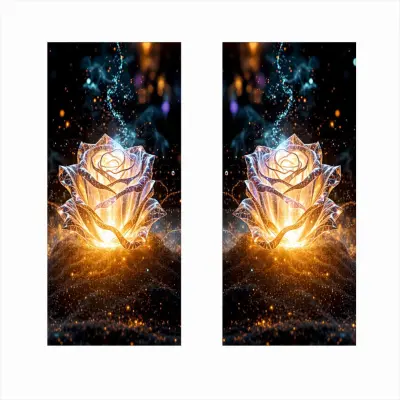 Set 2 stickere decorative pentru stalpii usilor, print autoadeziv de inalta rezolutie, dimensine 2 buc x 50 x 22 cm , cod: avx-ssu-17