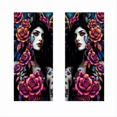 Set 2 stickere decorative pentru stalpii usilor, print autoadeziv de inalta rezolutie, dimensine 2 buc x 50 x 22 cm , cod: avx-ssu-21