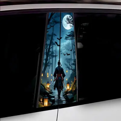 Set 2 stickere decorative pentru stalpii usilor, print autoadeziv de inalta rezolutie, dimensine 2 buc x 50 x 22 cm , cod: avx-ssu-26