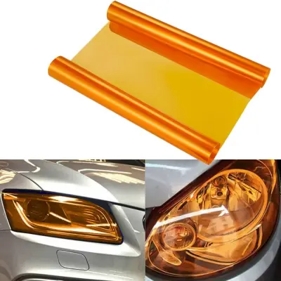 Folie protectie faruri / stopuri auto - orange (pret/m liniar) - 034