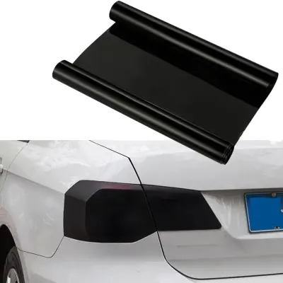 Folie protectie faruri / stopuri auto - fumuriu inchis (pret/m liniar)