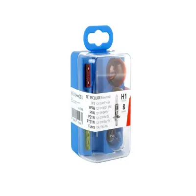 Set rezerva becuri si sigurante 8 buc h1