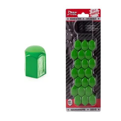 Set capace prezoane 17 mm, culoare verde