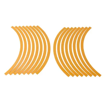 Set 16 inele din autocolant pentru jante culoare gold lucios