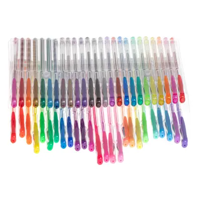 Set 50 piese, pixuri cu gel multicolor cu sclipici (glitter)