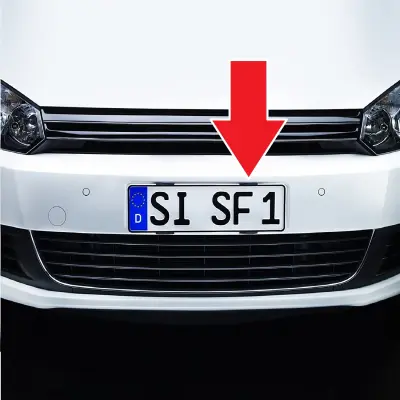 Set suporti placute inmatriculare "invizibili" (4 piese/set)