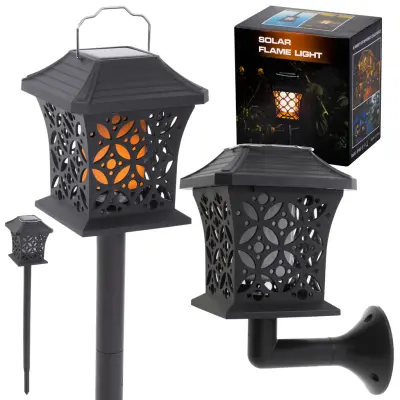 Lampa solara de exterior "combo" cu 12 led-uri cu posibilitate de montaj la sol sau pe perete