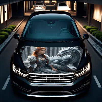 Folie capota auto "hood art" rezistenta la exterior, marime m (165 x 120cm) - cod: avx-capota-014m