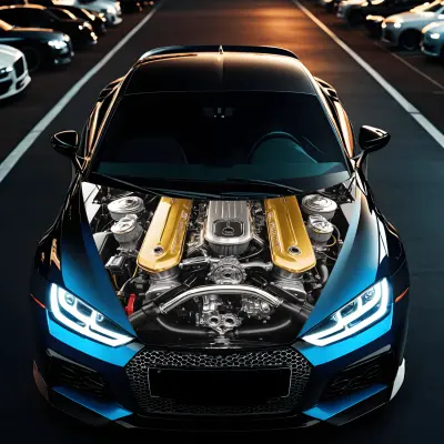 Folie capota auto "hood art" rezistenta la exterior, marime m (165 x 120cm) - cod: avx-capota-018m