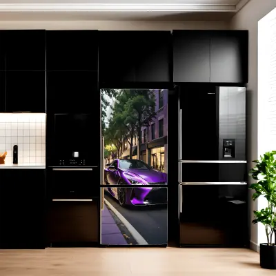 Folie imprimata color pentru decor frigider, dimensiune 200 x 90cm, model: avx-fr07