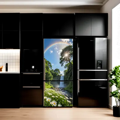 Folie imprimata color pentru decor frigider, dimensiune 200 x 90cm, model: avx-fr20