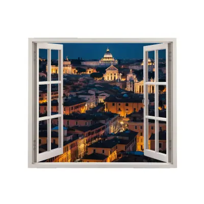 Folie imprimata color pentru decor perete locuinta, dimensiune 125 x 110cm, model: view to haven 15