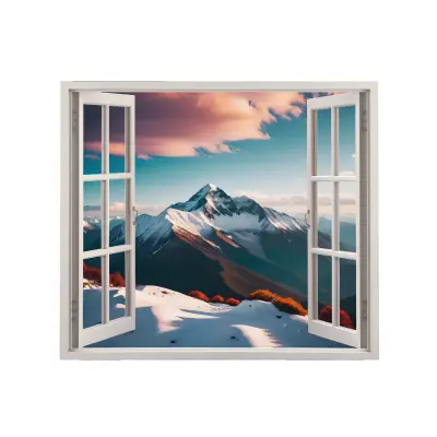 Folie imprimata color pentru decor perete locuinta, dimensiune 125 x 110cm, model: view to haven 36