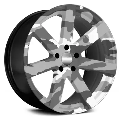 Set 4 folii imprimate outdoor cu ecosolvent, autoadezive, pentru decorarea jantelor auto, dimetru 60 cm, model fjt-24