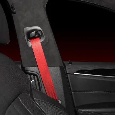 Banda centura de siguranta tuning, culoare rosie, pret/metru liniar