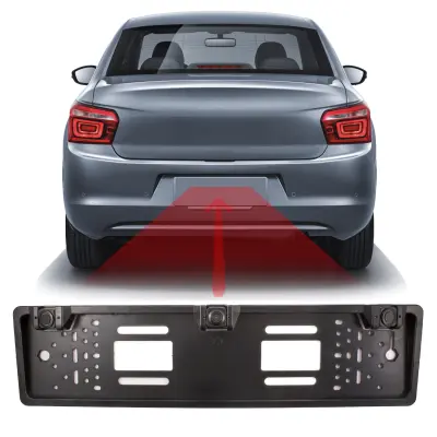Camera + senzor de parcare pe suport pentru numar de inmatriculare carguard