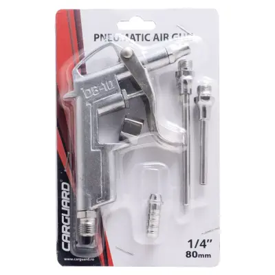 Pistol pneumatic de suflat aer cu duze interschimbabile, 1/4", 16/50/80 mm carguard