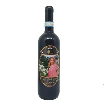 Eticheta autocolant model 1, vin rosu cabernet sauvignon, demisec, 750ml, 13.5% alcool
