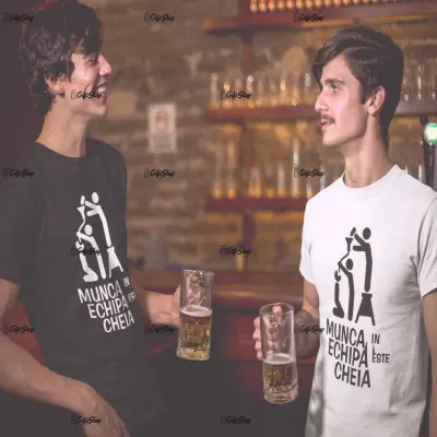 Munca in echipa este..., tricou cu mesaj