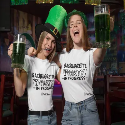 Bachelorette party in progress, tricou cu mesaj
