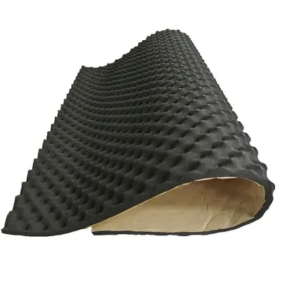 Material insonorizant auto adeziv reliefat, dimensiune 80cm x 50cm x 15mm, culoare neagra