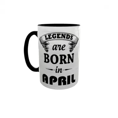April, legends are born in, cana ceramica, 330ml, cgs1109d