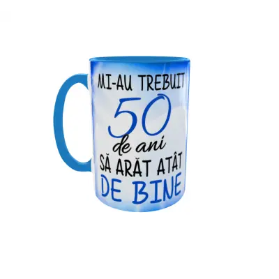 Mi-au trebuit 50 de ani sa arat atat de bine, cana ceramica, 330ml, cgs1121b