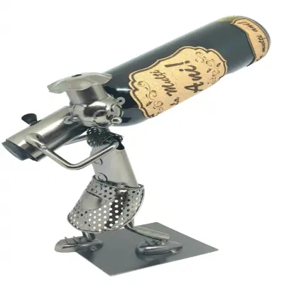 Bucatar, suport sticla vin din metal, model a