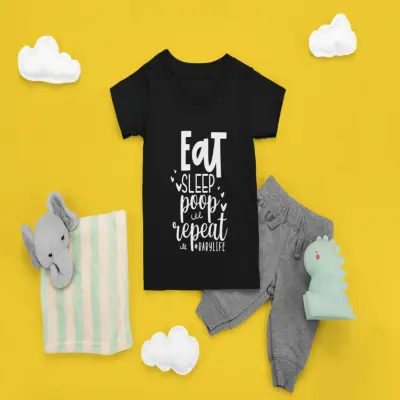 Eat sleep cute repeat , tricou cu mesaj, tgs0377