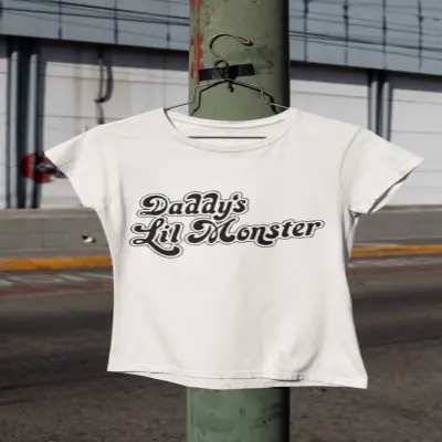 Daddy`s lil monster, tricou cu mesaj