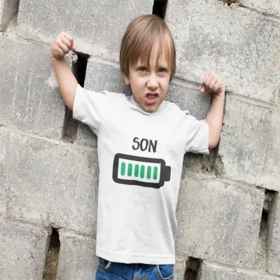 Battery son, tricou cu mesaj