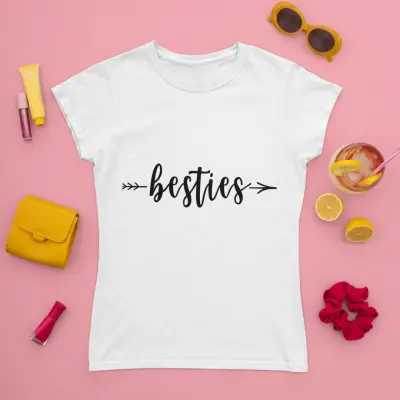 Besties, tricou cu mesaj