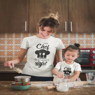 The chef is always right, tricou cu mesaj
