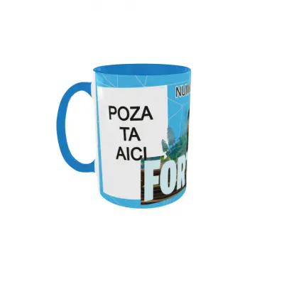 Fortnite, model 3, cana din ceramica, 330ml, personalizata cu 2 poze si 1 text