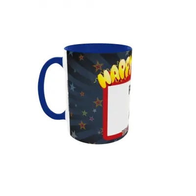 Happy birthday, model 8, cana din ceramica, 330ml, personalizata cu poza si text