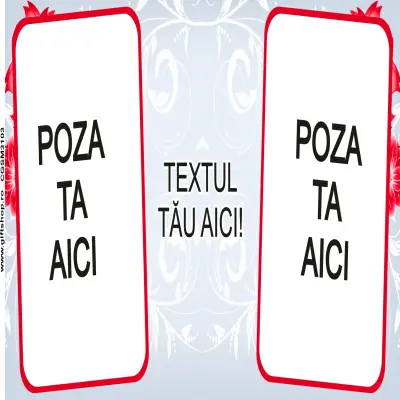 Cana, personalizata cu  2 poze si 1 text, 330ml, model 3103