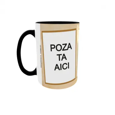 Cana, personalizata cu 3 poze si text, 330ml, model 3151