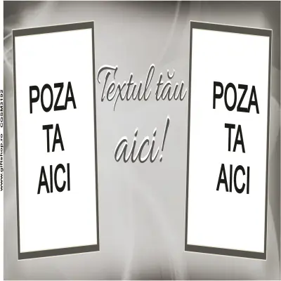 Cana, personalizata cu 2 poze si text, 330ml, model 3192