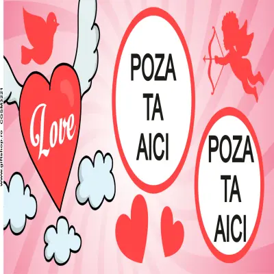 Cana, personalizata cu 2 poze si text, 330ml, model 3221