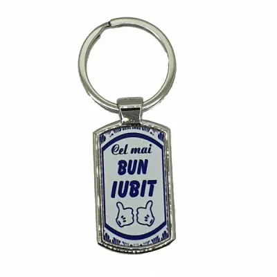 Cel mai bun iubit, breloc din metal cu mesaj