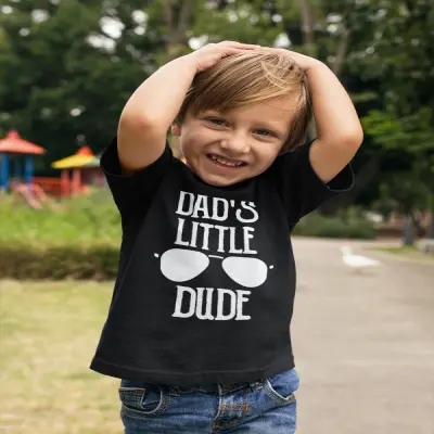 Dad`s little dude, tricou cu mesaj 1