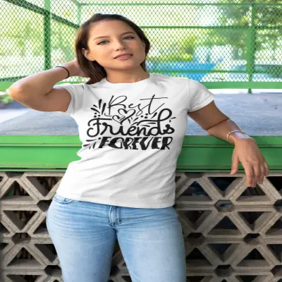Best friends forever , tricou cu mesaj