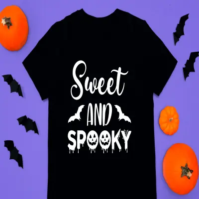Sweet and spooky, tricou cu mesaj