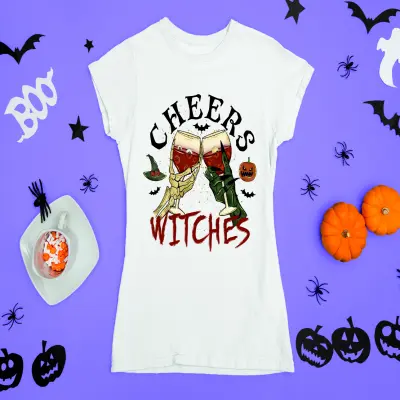 Cheers witches, tricou cu mesaj