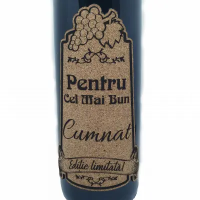Pentru cel mai bun cumnat, editie limitata, vin rosu cabernet sauvignon, demisec, 750ml, 13.5% alcool