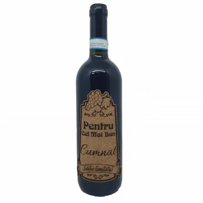 Pentru cel mai bun cumnat, editie limitata, vin rosu cabernet sauvignon, demisec, 750ml, 13.5% alcool